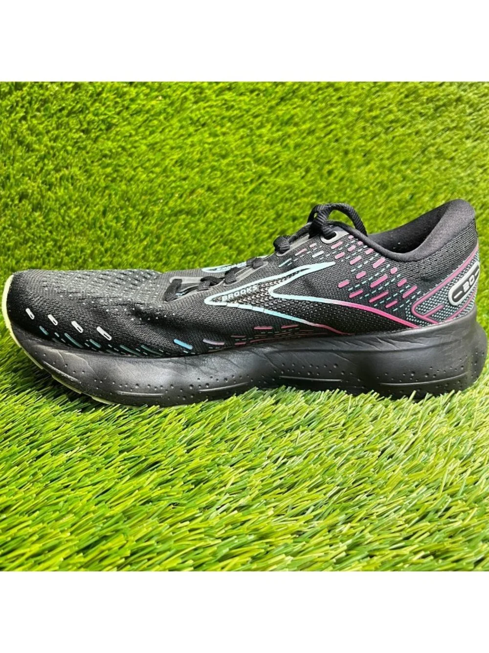 Brooks Glycerin 20 Womens Size 10 Black Blue Athletic Running Shoes Sneakers